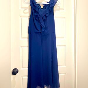 Jonathan Martin size 12 navy blue flowy chiffon dress